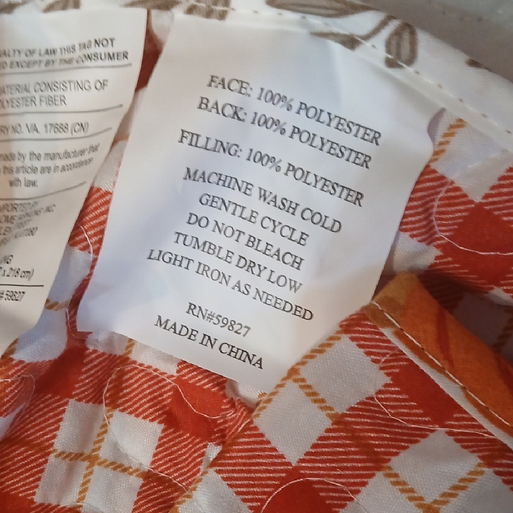 Vintage Autumn Leaf and Pumpkin Quilt Set - Picture 5 of 6